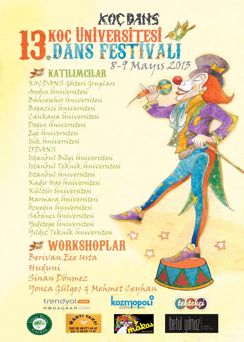 13th KoçDans Festival Festival Poster